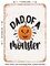 DECORATIVE METAL SIGN - Dad of a Monster - Vintage Rusty Look